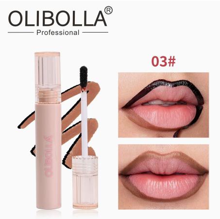 2-in-1 Peel-Off Lip Liner Pen and Lip Stain with Precision Applicator, Shade 03