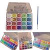 20/24 Colors Watercolor Paint Set Seamless Blending High Transparency Fine Pigment Distribution