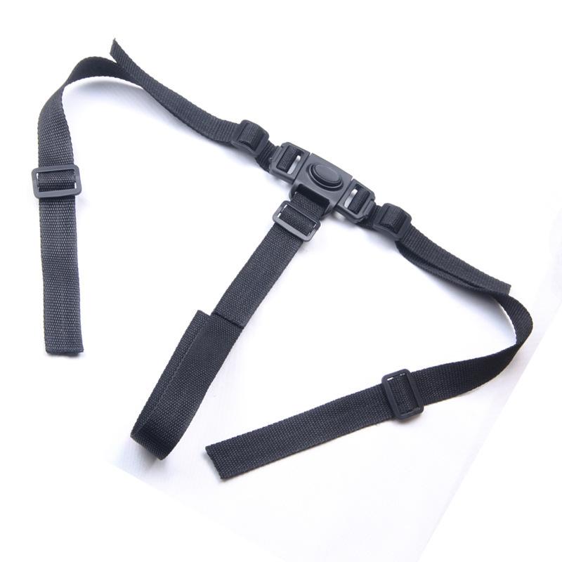 Gray 5-Point Nylon Harness Strap for High Chair and Stroller