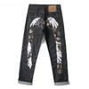 Nuovi jeans stampati alla moda retrò hipster giapponese hip-hop High Street Leisure Slim Straight Ricamo Y2k Pantaloni con cuciture