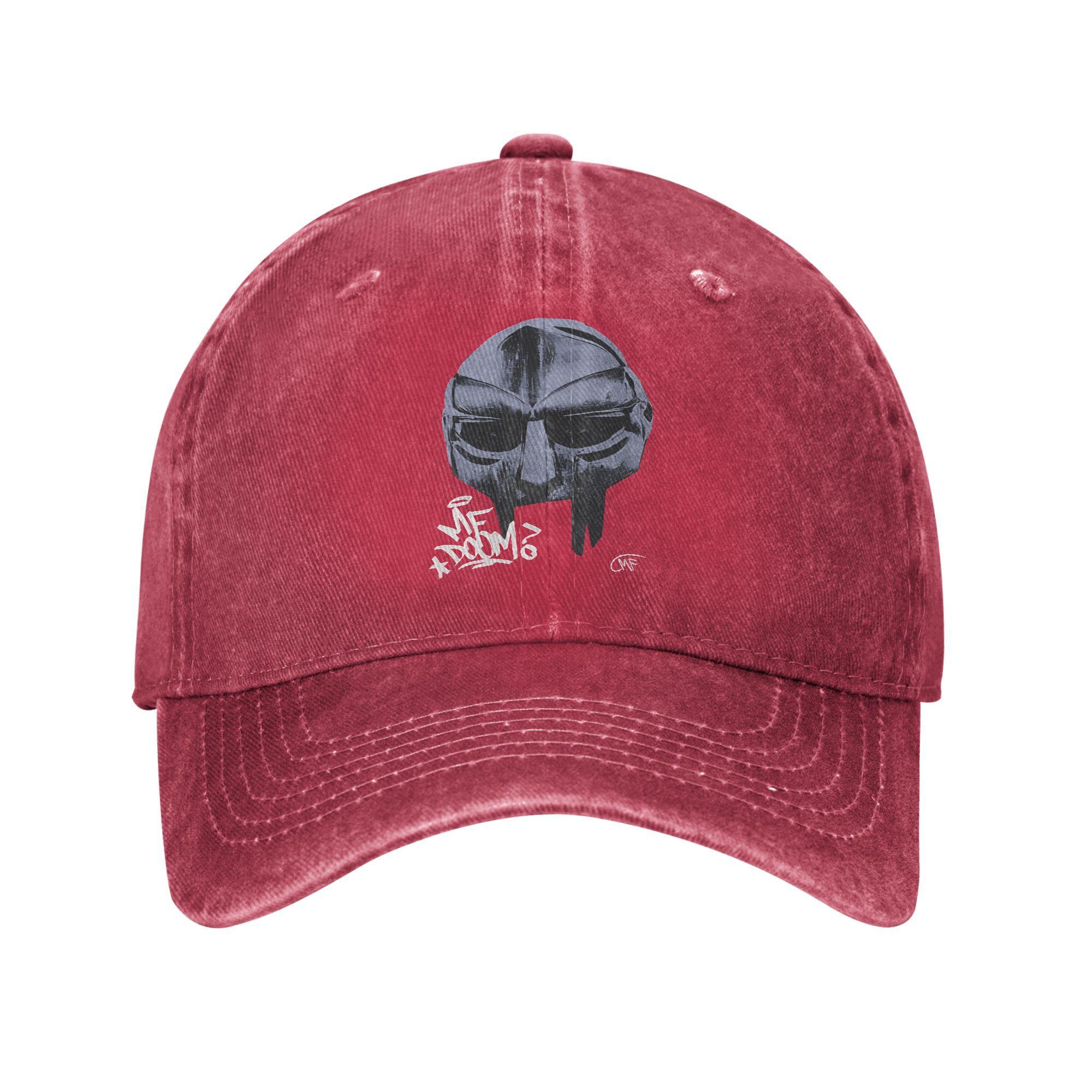 Rapper Mf Doom Sun Baseball Cap Casual Unisex Adult Washed Trucker Hat Breathable Custom DIY Kpop Rock Snapback Cap Gift Idea One Size