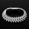 20mm Thorn Box Buckle Cuban Chain Zircon Hip Hop Men's Trendy Bracelet, Real Gold Plated