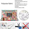 2D Kids Happy Birthday Backdrop, Candy House Theme Photography Background