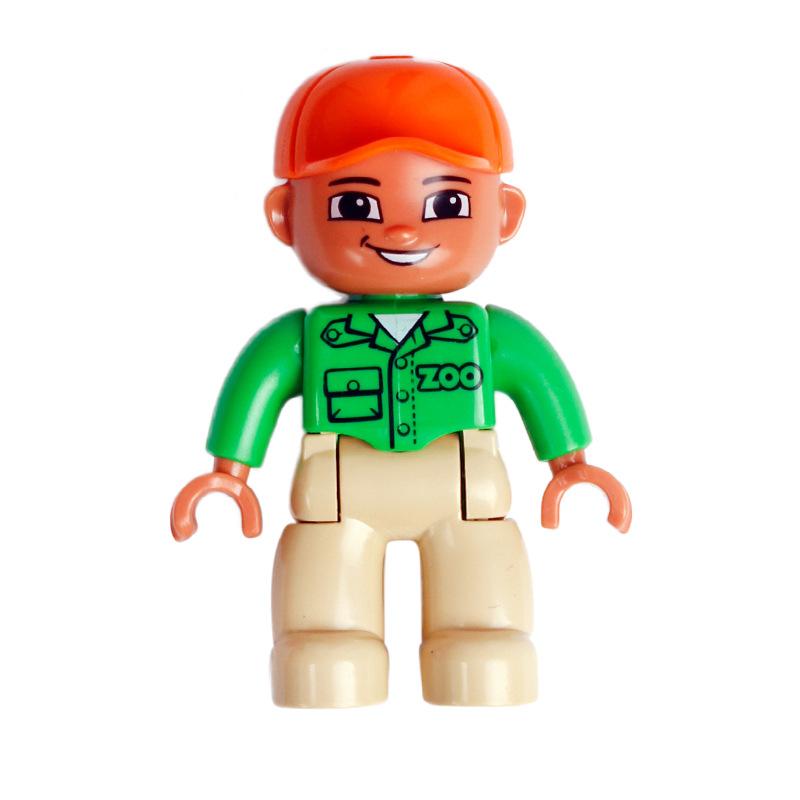 Big Building Blocks Boy Girls Family Policemen Figures Doll Compatible Duplos Children Kids Self Locking Bricks Assemble Toys