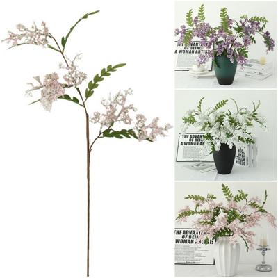 Creative Multicolor Artifiical Locust Flowers Green Leaves Silk Petal Simulation Flower DIY Ornament Faux Flower Wedding