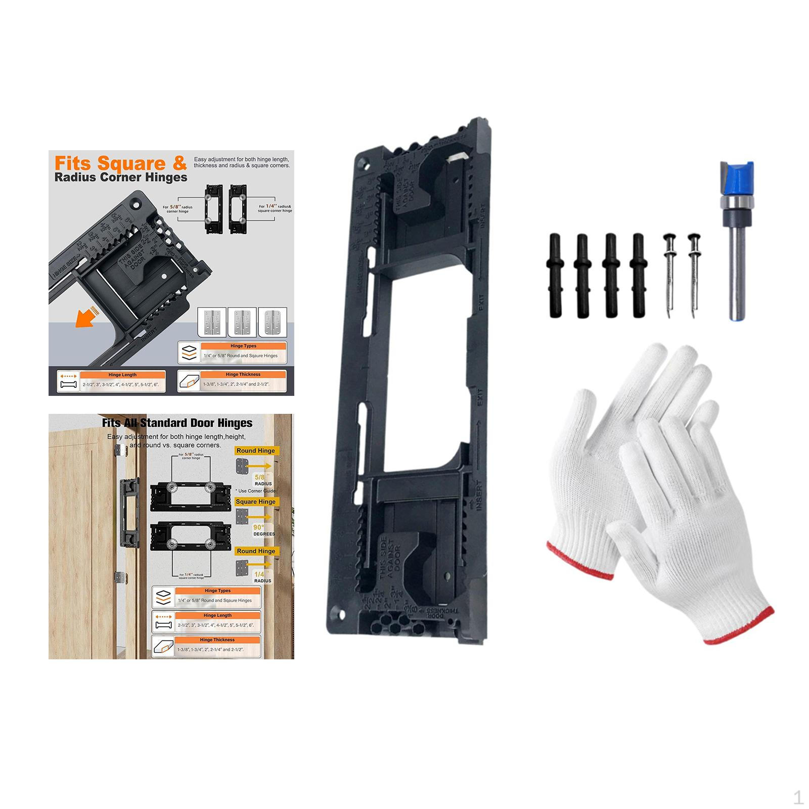 

Дверні петлі, кондуктор, паз, ручний інструмент, зручні аксесуари, шаблон фрезера чорний