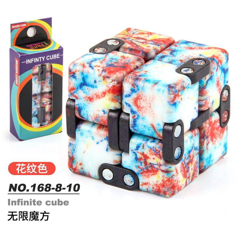 New Strange Decompression Toy Uv Printing Infinite Rubik'S Cube, Decompression Folding Variety Rubik'S Cube Fingertip Rubik'S Cube