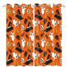 2pcs/set Horror Halloween Window Curtain Bat Spider Pumpkin Ghost Haunted House Home Decor Blackout Polyester Fabric Curtains