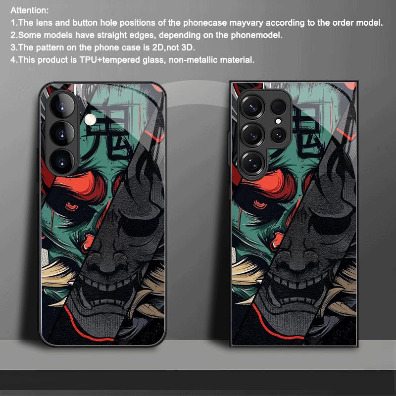 Creative Illustrations Style Ghosts on Tempered Glass Phone Cases for Samsung Galaxy S26 S25 S24 S23 S22 S21 and other models