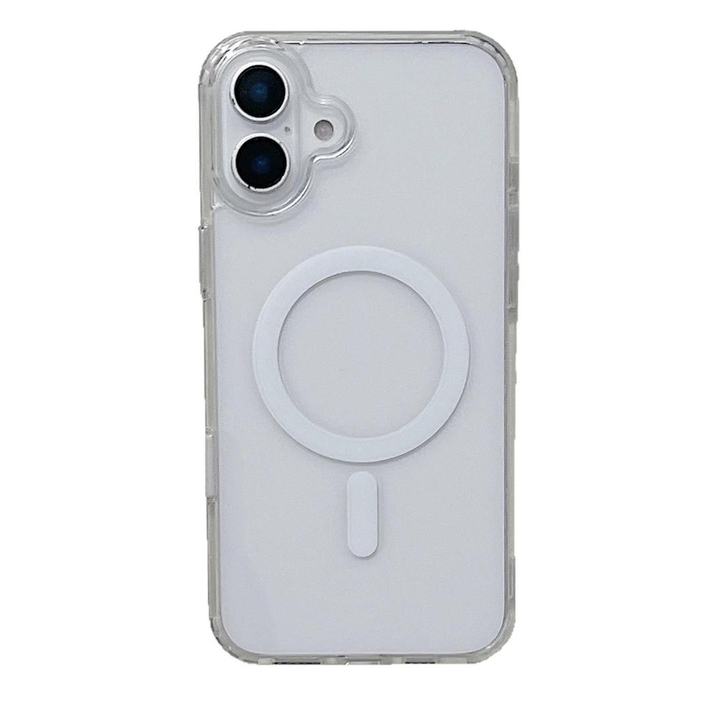 Transparent Magnetic Case with Touch Button for iPhone 17Ai/16 Pro Max/Plus