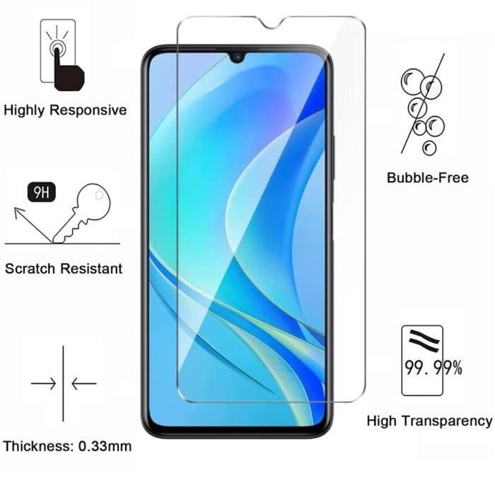 Film Vitre Protection Ecran - Phonillico - Huawei Nova Y70 - Pack 2 - Verre Trempé - Résistant aux rayures