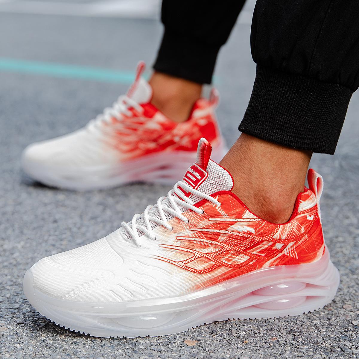 

2025 men s shoes summer breathable 2025 youth sports running shock absorption mesh dad shoes men s wear resistance 39