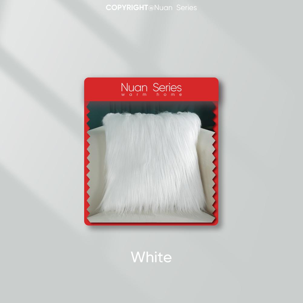 1PC Nuan Series Fashionable and Trendy Solid Colored Plush Comfortable Pillowcase for Car Sofa Office 45x45cm