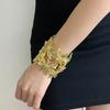 Schwerindustrie Übertrieben Hohl Blume Öffnung Armband Leicht Luxuriös High-End Exquisit Breite Version Armband