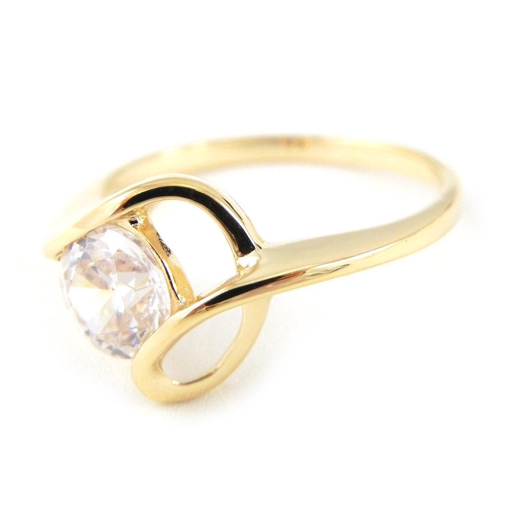 White 'Câlin' Gold Plated Ring