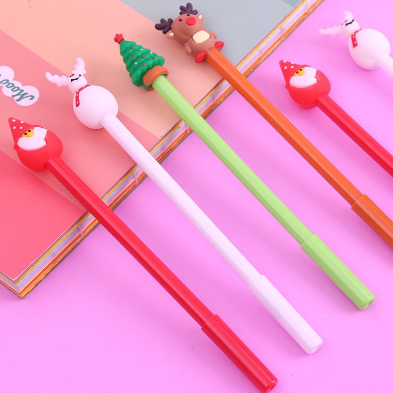 Cartoon Reindeer & Snowman Ballpoint Pen - Creative Christmas Gift for Kids & Students
