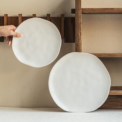 Proste ceramiczne talerze w stylu skandynawskim, zastawa stołowa, talerz domowy na stek, makaron, duży talerz, talerz o specjalnym kształcie, talerzyk deserowy