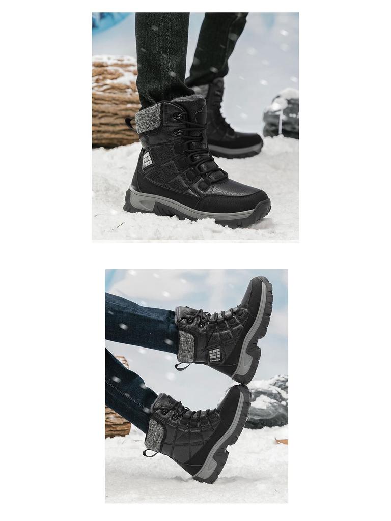 Women's Plus Size High-Top Velvet Thickened Winter Snow Boots