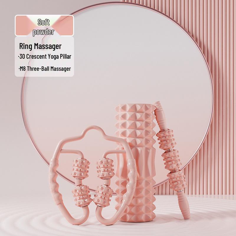 SanFan Yoga Foam Roller Set: Muscle Relaxation, Slim Calves, Wolf Tooth & Fascia Ball Massage Rollers.