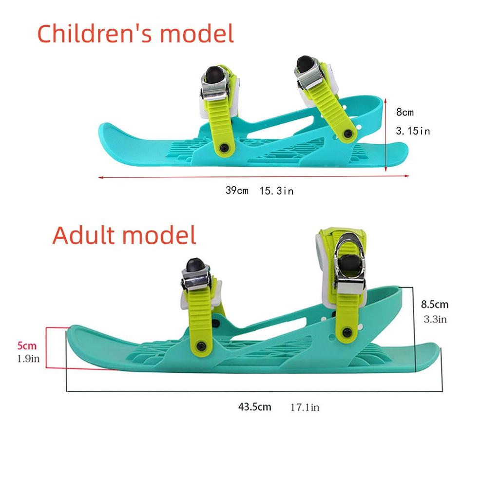 Mini Ski Shoes for Outdoor Sports, Snowboard Shoes, Snow Ski Supplies, Sledding Ski Shoes, Winter Ski Equipment, New