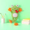 Chew-Resistant Plush Frog Dog Toy Bite-Proof Stress-Relieving Pull-Interactive Pet Toy with Squeaker for Aggressive Chewers