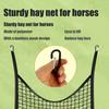 Hay Net Polyester Wear Resistant Hay Bag Durable Horse Care Products Hanging Hay Feeder Bag with 2 Hooks for Stall Trailer Wall