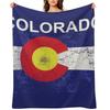 colorado flag vintage Throw Blanket for babies blankets ands Soft Beds Thin Blankets