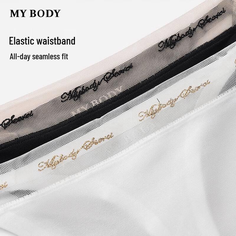 Женские сексуальные трусы Mybody с кружевной waistband и логотипом M