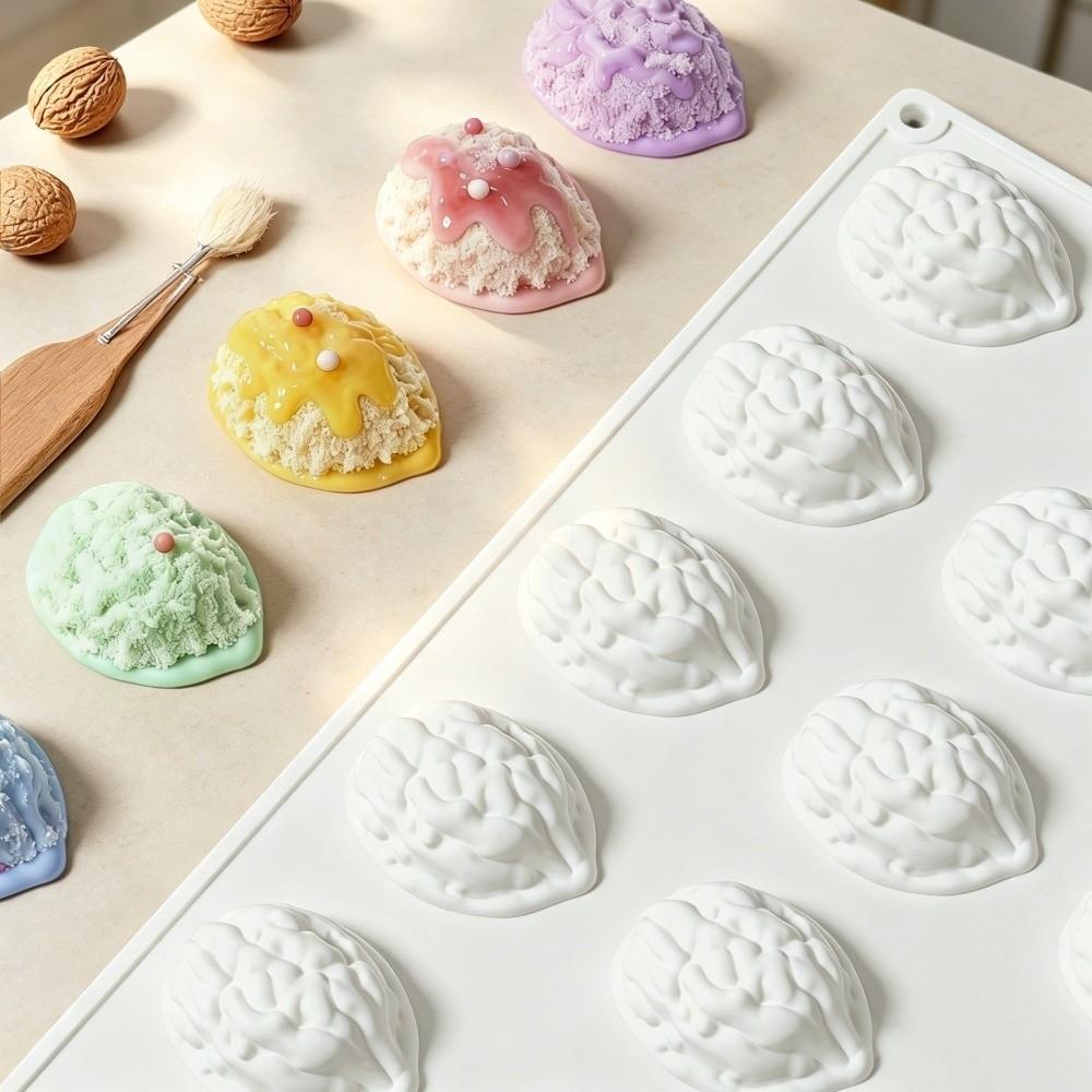 18-Cavity Walnut Silicone Molds Food Grade Silicone Cookie Baking Molds  Home Kitchen