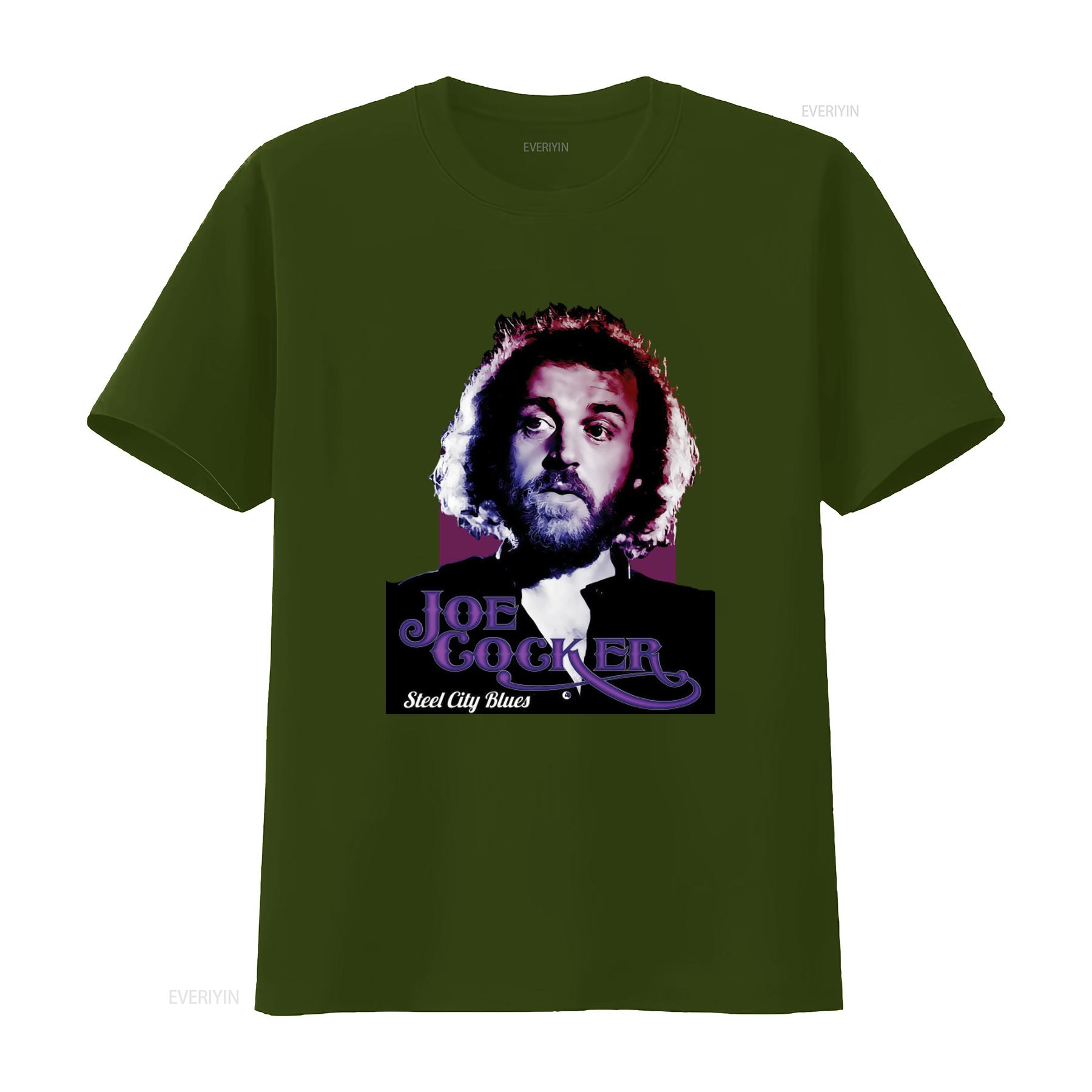 

Joe Cocker Steel City Blues T Shirt 100 Cotton Sizes for Men and Women vintage Washed Stylish streetwear Versatile homme M