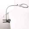 2.5X/5X New Lighted Clip-on Magnifier Lamp - LED Desk Table Top Magnifying Glass with Large Lens & Clamp for Reading