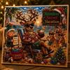 Handicraft Activities for Kids Xmas Faux Pearl Art Kit, Santa Claus Reindeer Painting DIY Craft Sets Adults Sparkling 3D Festive Wall Kit Adults,