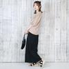 Twill Gaucho Size Black WC-0171 Women's Wide-leg Pants, Flared, Cotton, Spring, Summer, Autumn, Winter, 4L,