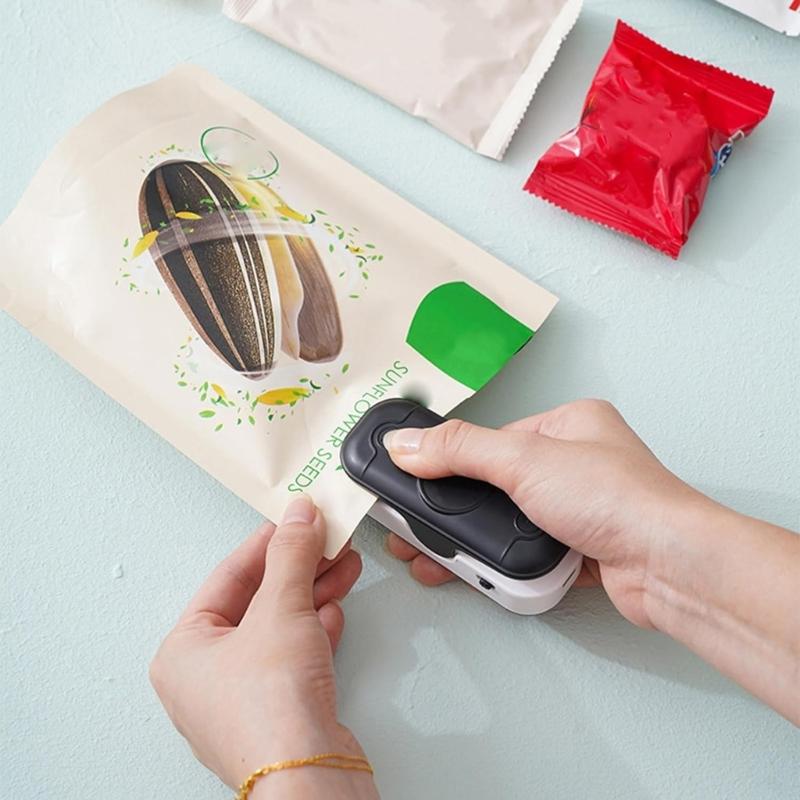 Portable Bag Sealer Machine Resealer Food Sealing Machine Mini Sealing Machine for Plastic Bags Food Storage Snacks