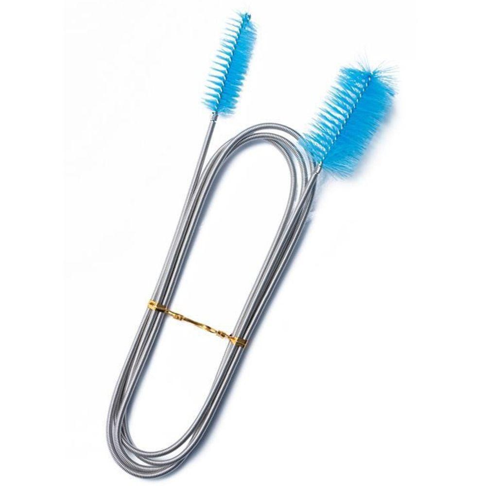 

Синяя 61-дюймовая щетка для труб Сверхдлинная щетка для чистки шлангов Гибкая металлическая щетка для чистки труб Аквариум