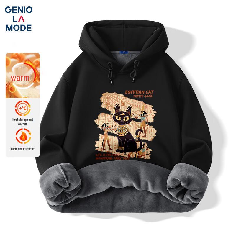 

GENIOLAMODE Men s Fleece Lined Hooded Sweatshirt 2XL