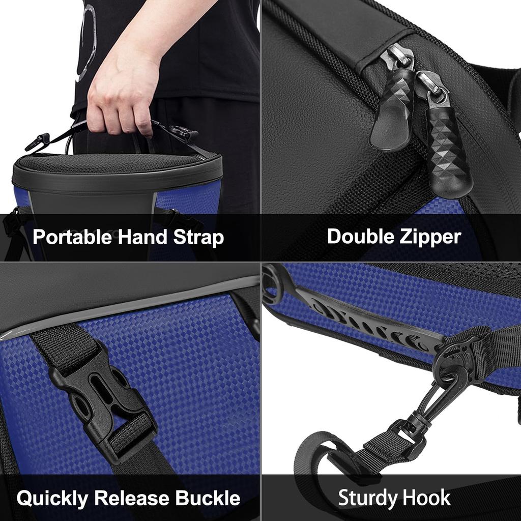 MOSISO Motorcycle Tail Multifunctional Waterproof Polyester Storage Saddle 10L Outdoor Sports Bike Rear Seat Light Tank Tool Carry Bag with Shoulder