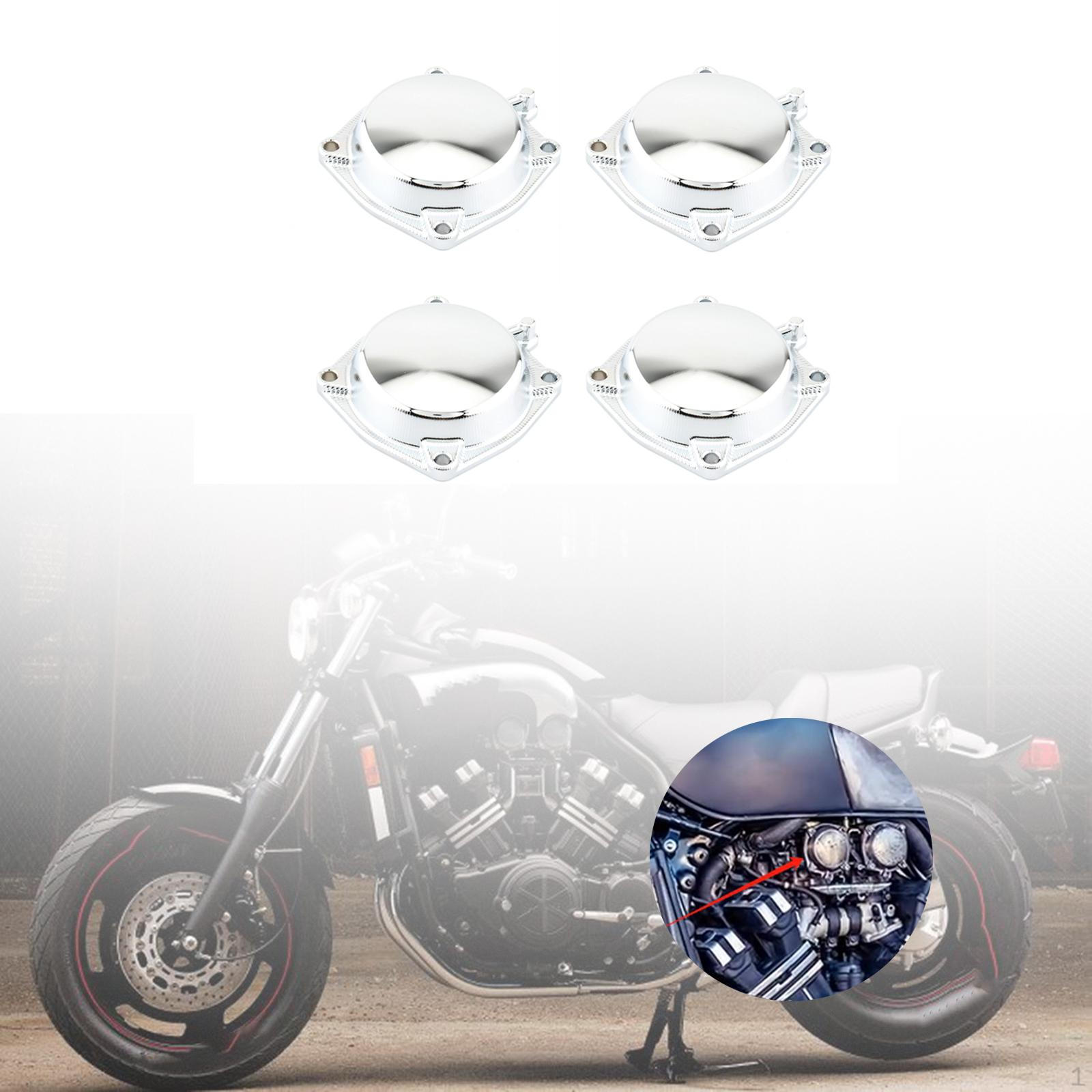 

4x Верхня кришка карбюратора з алюмінієвого сплаву для Yamaha V-max1200 1988-2007 срібний