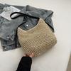 Large capacity woven straw bag women's summer new shoulder messenger bag seaside vacation wind beach bag
