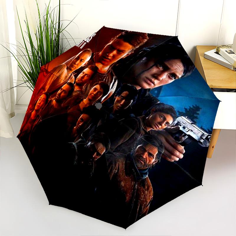 Survival Post-Apocalyptic World Folding umbrella Umbrella 8 paraphenoid bones Three folds travel Sun umbrella