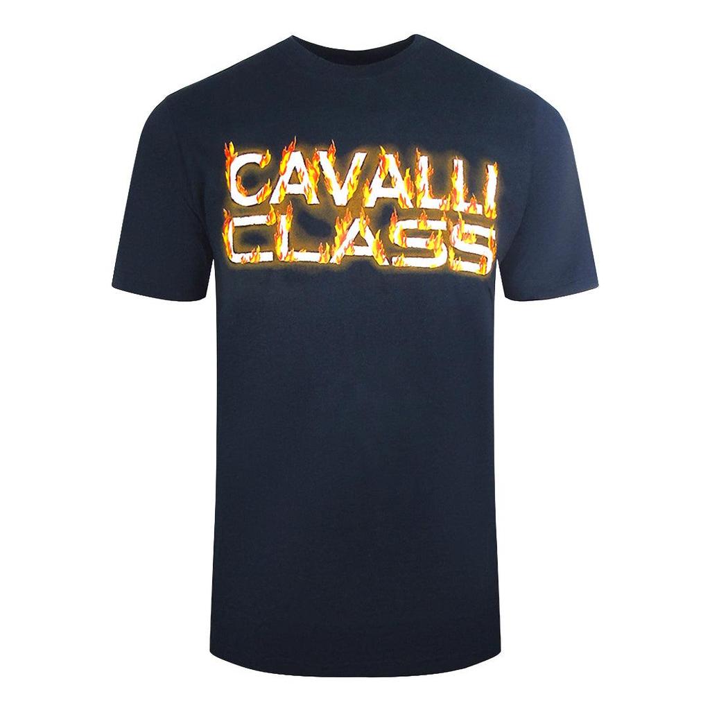 Cavalli Class Men's Flaming Logo T-Shirt