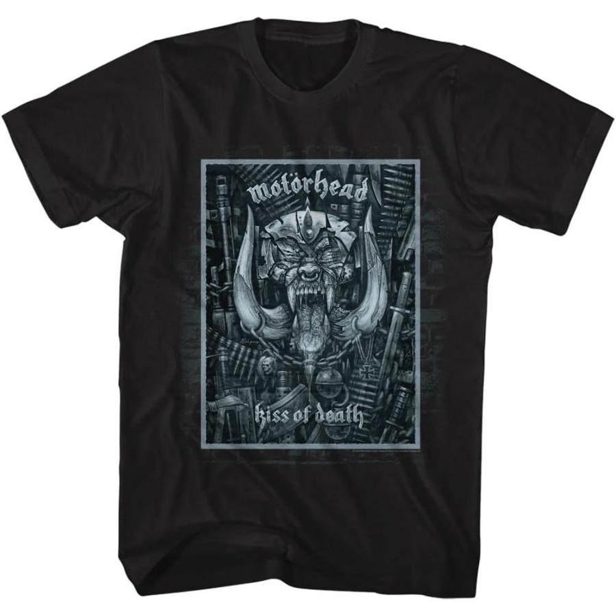 Футболка Motorhead Kiss of Death Мужская Черная с коротким рукавом Хэви-метал Музыка Винтажный стиль Графические футболки XXXXXL разноцветный