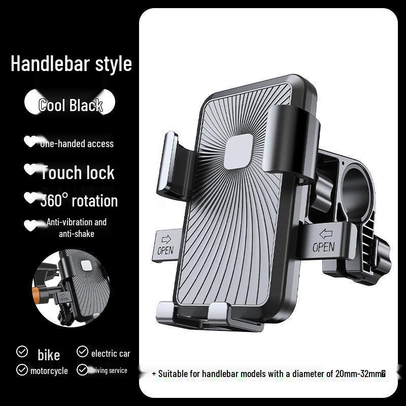 

Shockproof Phone Holder for Electric Vehicles, Bikes, and Motorcycles Handlebar Mount