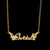 Atoztide Custom Name Necklaces for Women Stainless Steel Jewelry Butterfly Wing Pendant Choker Chain Personalized Birthday Gift