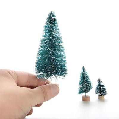 Christmas Winter Tree Mini Cedar Ornaments Party Dolls House Miniature Decor