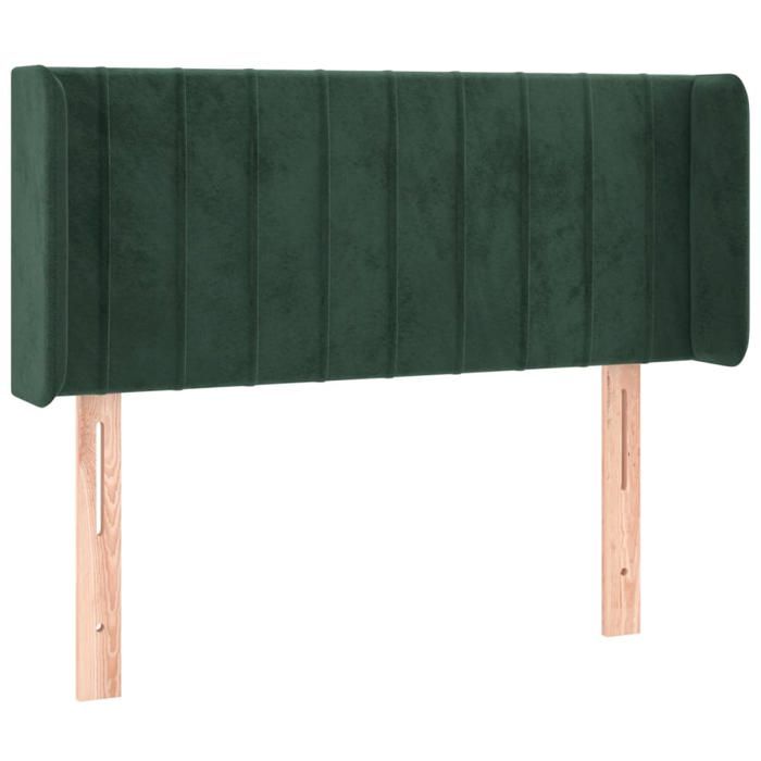 VidaXL LED Headboard Bedroom Furniture Single Bed Accessory Headboard Bed Frame Interior Dark Green 3123507