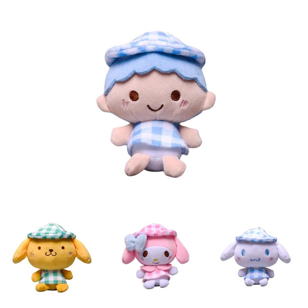 Cute Sanrios Kuromi Melody Cinnamoroll Plush Doll Pendant For Bag And Keychain Decoration