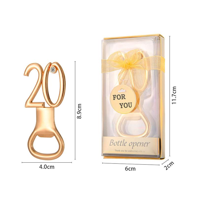 16/18/20/21/30/40/50/60 Otvírák na láhve ve tvaru čísla na narozeninovou oslavu, svatební výročí, suvenýr, dárek, kuchyňský gadget