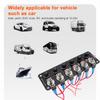 Marine Toggle Switch Panel 6 Gang Boat Electrical Panel Waterproof ON OFF Rocker Switch with 10A Fuses for 12 24V Car