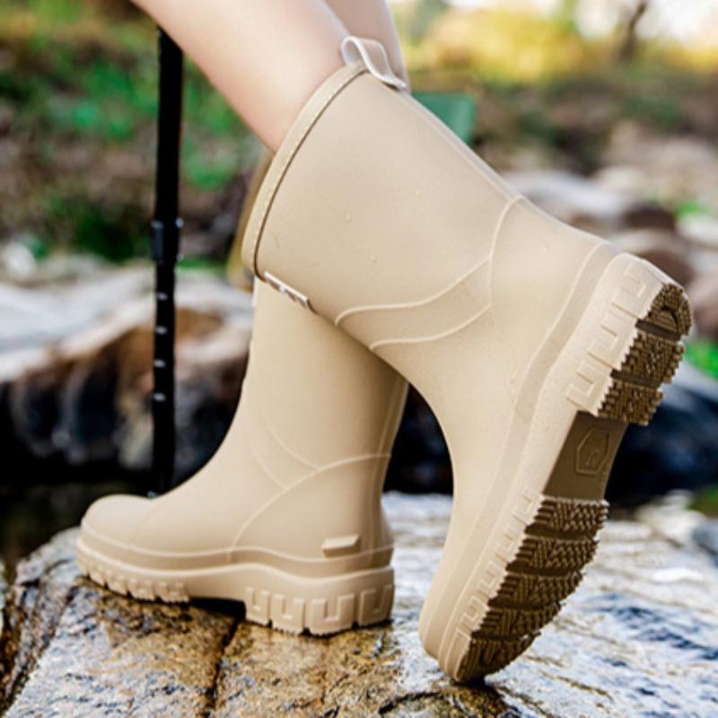 Женские теплые средне- и высоководонепроницаемые резиновые ботинки 41 — фото 10